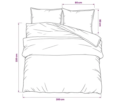 Gultasveļas Komplekts, Pelēks, 200X220 Cm, Kokvilna Vidaxl