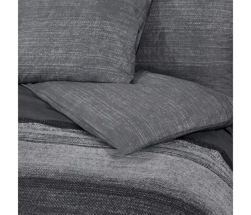 Gultasveļas Komplekts, Tumši Pelēks, 140X200 Cm, Kokvilna Vidaxl
