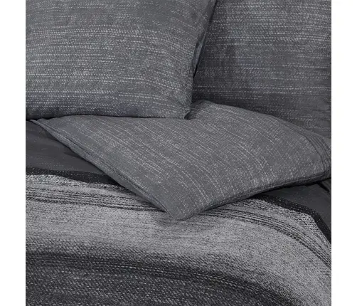 Gultasveļas Komplekts, Tumši Pelēks, 155X220 Cm, Kokvilna Vidaxl