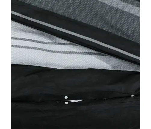 Gultasveļas Komplekts, Melns Un Balts, 240X220 Cm, Kokvilna Vidaxl