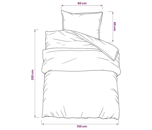 Gultasveļas Komplekts, Melns Un Balts, 155X220 Cm, Kokvilna Vidaxl