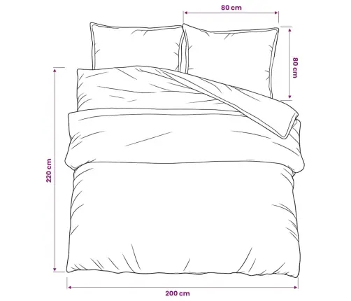 Gultasveļas Komplekts, Melns Un Balts, 200X220 Cm, Kokvilna Vidaxl