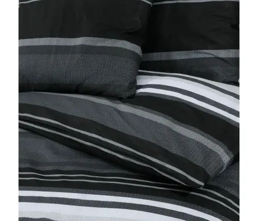 Tekikotikomplekt Must Ja Valge 225 X 220 cm Puuvill