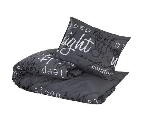 Gultasveļas Komplekts, Melns, 240X220 Cm, Kokvilna Vidaxl