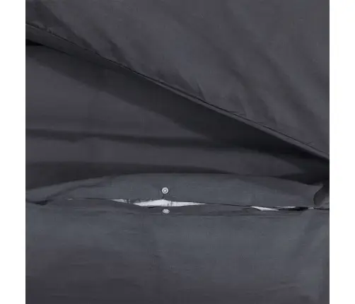 Gultasveļas Komplekts, Melns, 140X200 Cm, Kokvilna Vidaxl