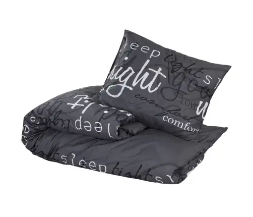 Tekikotikomplekt Must 140 X 200 Cm Puuvill