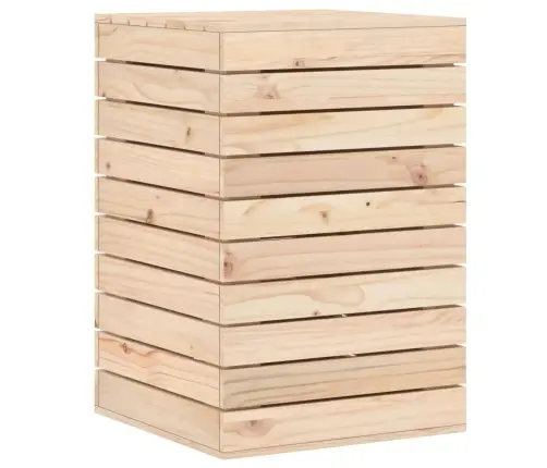 Veļas Grozs, 44X44X66 Cm, Priedes Masīvkoks Vidaxl