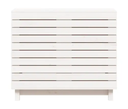 Skalbinių Krepšys, Baltas, 88,5X44X76cm Pušies Masyvas