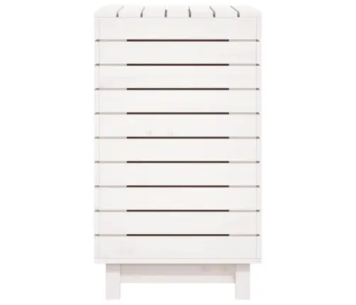 Skalbinių Krepšys, Baltas, 88,5X44X76cm Pušies Masyvas