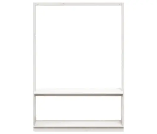 Riidestange Koos Jalatsikapiga, Valge, 13X40X157,5 Cm Männipuit