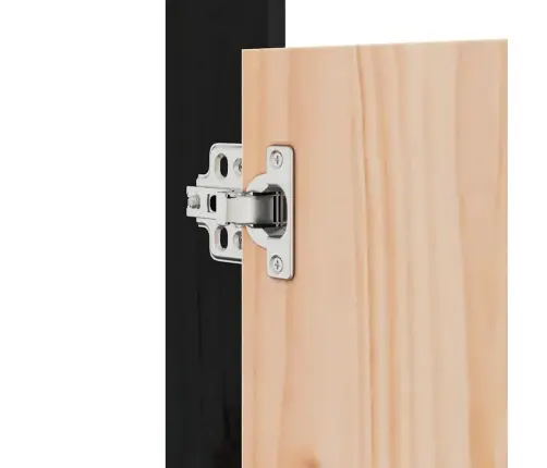 Āra Virtuves Durvis, Melnas, 2 Gab., 50X9X82 Cm, Priedes Koks Vidaxl