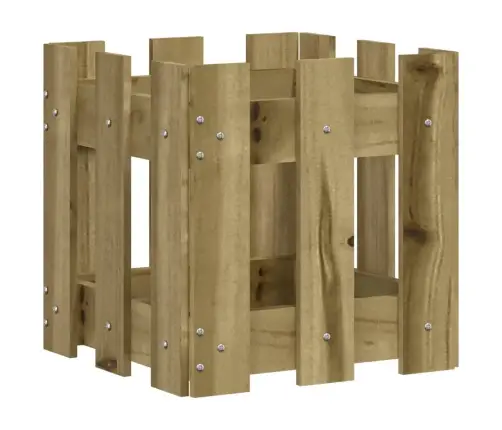 Dārza Puķu Kaste, Žoga Dizains, 30X30X30 Cm, Impregnēta Priede Vidaxl