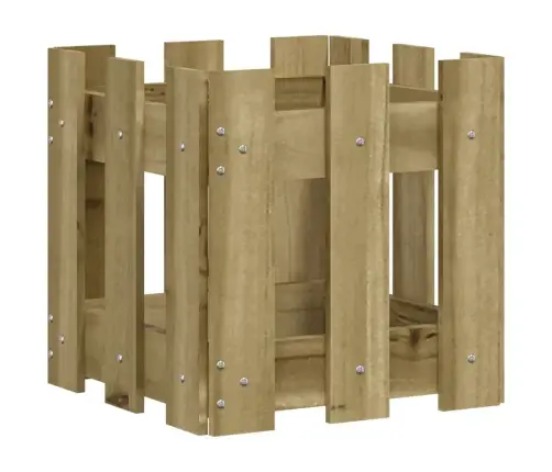 Dārza Puķu Kaste, Žoga Dizains, 30X30X30 Cm, Impregnēta Priede Vidaxl