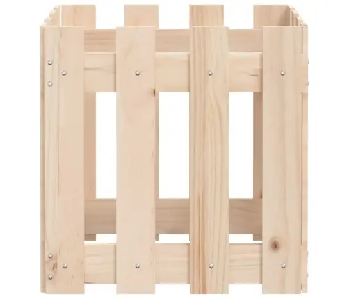 Dārza Puķu Kaste, Žoga Dizains, 40X40X40 Cm, Priedes Masīvkoks Vidaxl