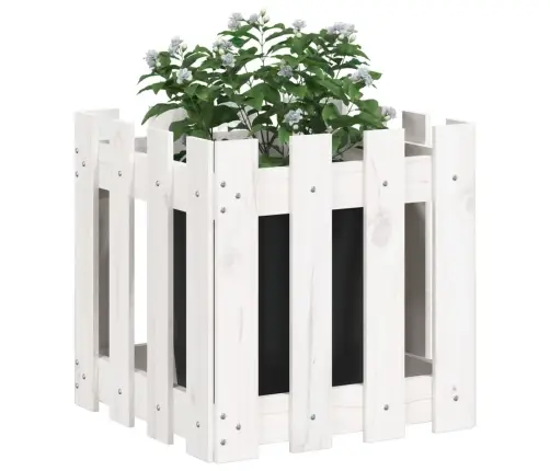 Dārza Puķu Kaste, Žoga Dizains, 40X40X40 Cm, Priedes Masīvkoks Vidaxl