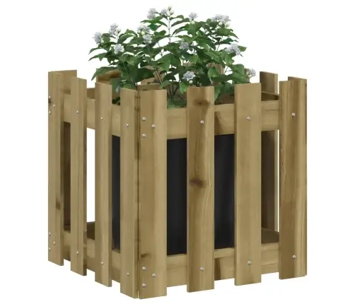 Dārza Puķu Kaste, Žoga Dizains, 40X40X40 Cm, Impregnēta Priede Vidaxl