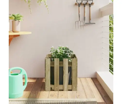 Dārza Puķu Kaste, Žoga Dizains, 40X40X40 Cm, Impregnēta Priede Vidaxl