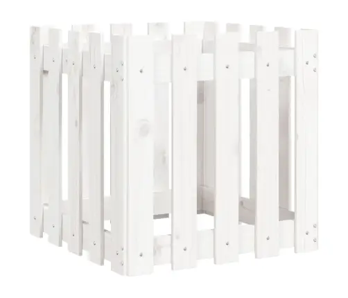 Dārza Puķu Kaste, Žoga Dizains, 50X50X50 Cm, Priedes Masīvkoks Vidaxl