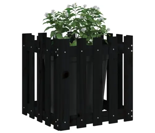 Sodo Lovelis, Juodas, 50X50X50cm Pušis, Tvorelės Dizaino