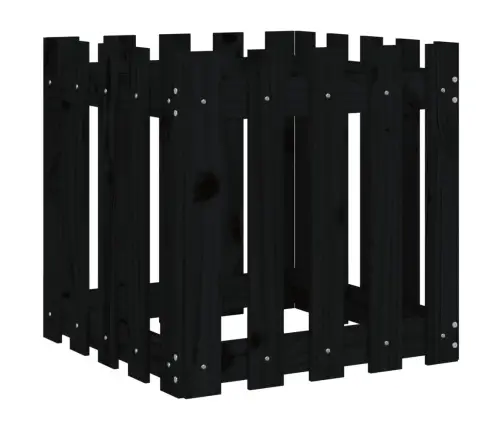 Sodo Lovelis, Juodas, 50X50X50cm Pušis, Tvorelės Dizaino