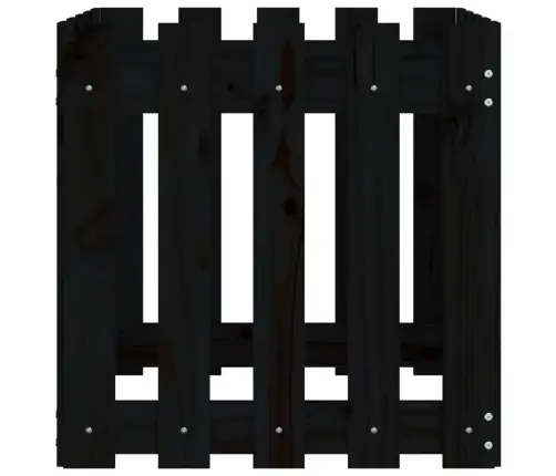 Sodo Lovelis, Juodas, 50X50X50cm Pušis, Tvorelės Dizaino