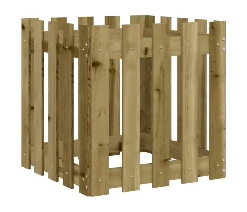 Dārza Puķu Kaste, Žoga Dizains, 50X50X50 Cm, Impregnēta Priede Vidaxl