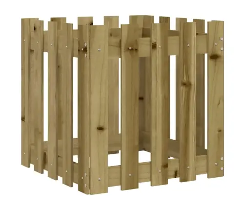 Dārza Puķu Kaste, Žoga Dizains, 50X50X50 Cm, Impregnēta Priede Vidaxl