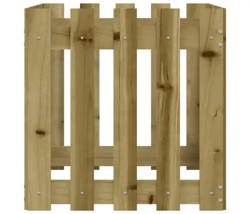 Dārza Puķu Kaste, Žoga Dizains, 50X50X50 Cm, Impregnēta Priede Vidaxl