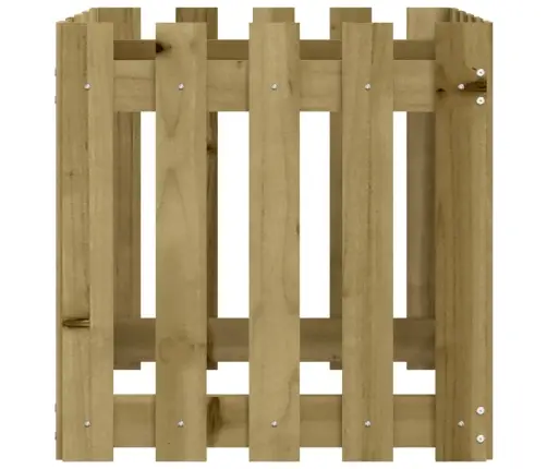 Dārza Puķu Kaste, Žoga Dizains, 50X50X50 Cm, Impregnēta Priede Vidaxl