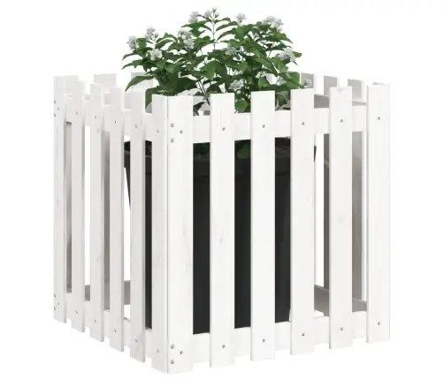 Dārza Puķu Kaste, Žoga Dizains, 60X60X60 Cm, Priedes Masīvkoks Vidaxl