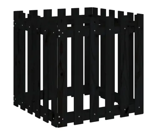 Dārza Puķu Kaste, Žoga Dizains, 60X60X60 Cm, Priedes Masīvkoks Vidaxl