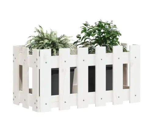 Dārza Puķu Kaste, Žoga Dizains, 60X30X30 Cm, Priedes Masīvkoks Vidaxl