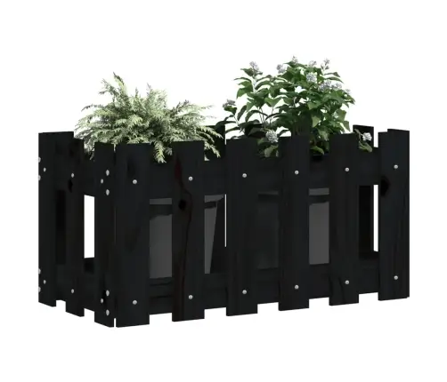 Dārza Puķu Kaste, Žoga Dizains, 60X30X30 Cm, Priedes Masīvkoks Vidaxl