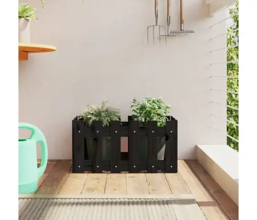 Dārza Puķu Kaste, Žoga Dizains, 60X30X30 Cm, Priedes Masīvkoks Vidaxl