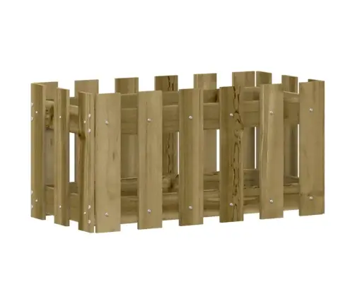 Dārza Puķu Kaste, Žoga Dizains, 60X30X30 Cm, Impregnēta Priede Vidaxl