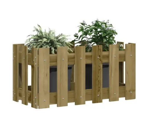 Dārza Puķu Kaste, Žoga Dizains, 60X30X30 Cm, Impregnēta Priede Vidaxl