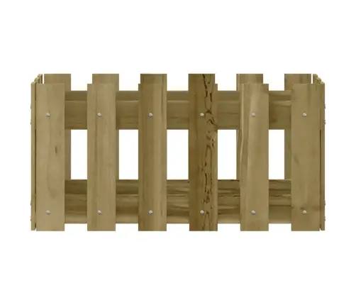 Dārza Puķu Kaste, Žoga Dizains, 60X30X30 Cm, Impregnēta Priede Vidaxl