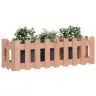 Dārza Puķu Kaste, Žoga Dizains, 100X30X30 Cm, Egles Masīvkoks Vidaxl