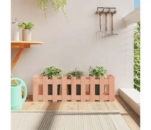 Dārza Puķu Kaste, Žoga Dizains, 100X30X30 Cm, Egles Masīvkoks Vidaxl