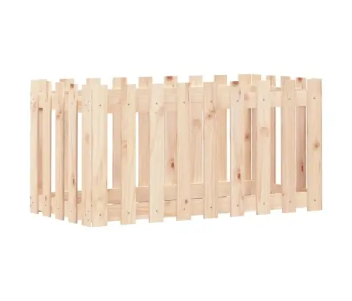 Dārza Puķu Kaste, Žoga Dizains, 100X50X50 Cm, Priedes Masīvkoks Vidaxl