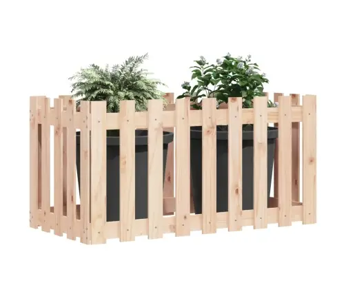 Dārza Puķu Kaste, Žoga Dizains, 100X50X50 Cm, Priedes Masīvkoks Vidaxl