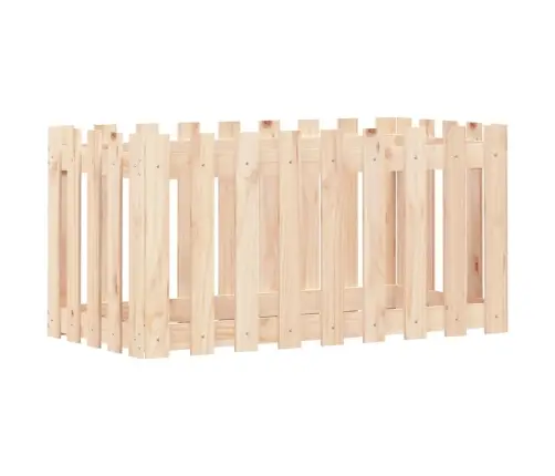 Dārza Puķu Kaste, Žoga Dizains, 100X50X50 Cm, Priedes Masīvkoks Vidaxl