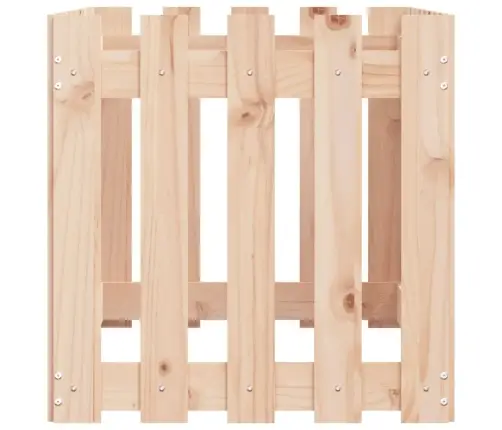 Dārza Puķu Kaste, Žoga Dizains, 100X50X50 Cm, Priedes Masīvkoks Vidaxl