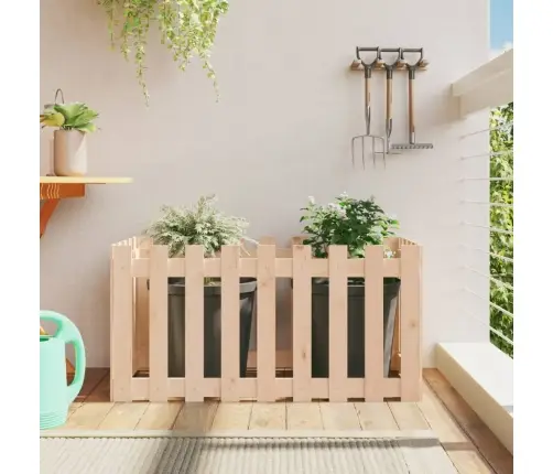 Dārza Puķu Kaste, Žoga Dizains, 100X50X50 Cm, Priedes Masīvkoks Vidaxl