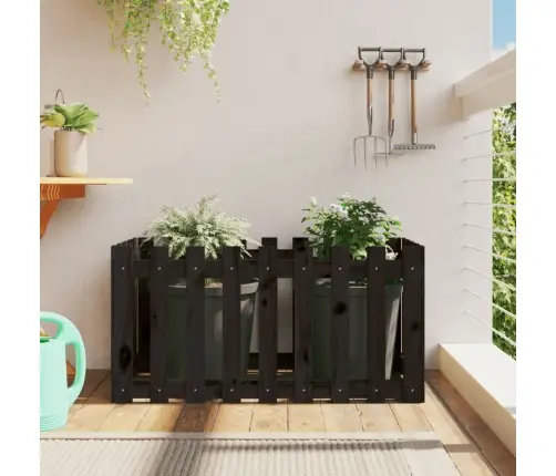 Dārza Puķu Kaste, Žoga Dizains, 100X50X50 Cm, Priedes Masīvkoks Vidaxl