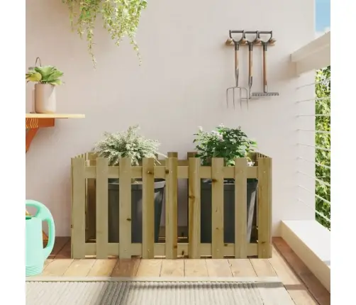 Sodo Lovelis, 100X50X50cm Impregnuota Pušis, Tvorelės Dizaino