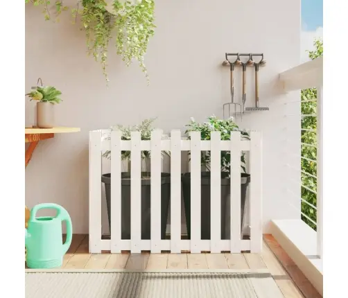 Dārza Puķu Kaste, Žoga Dizains, 100X50X70 Cm, Priedes Masīvkoks Vidaxl