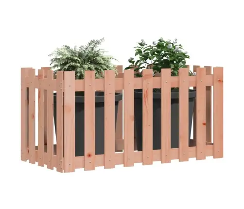 Dārza Puķu Kaste, Žoga Dizains, 100X50X70 Cm, Egles Masīvkoks Vidaxl