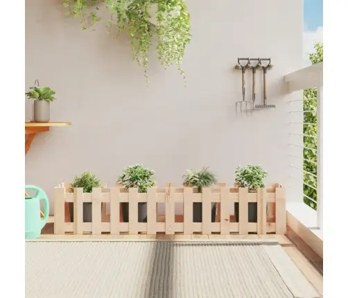 Sodo Lovelis, 150X30X30cm Pušies Masyvas, Tvorelės Dizaino