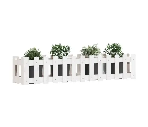 Dārza Puķu Kaste, Žoga Dizains, 150X30X30 Cm, Priedes Masīvkoks Vidaxl